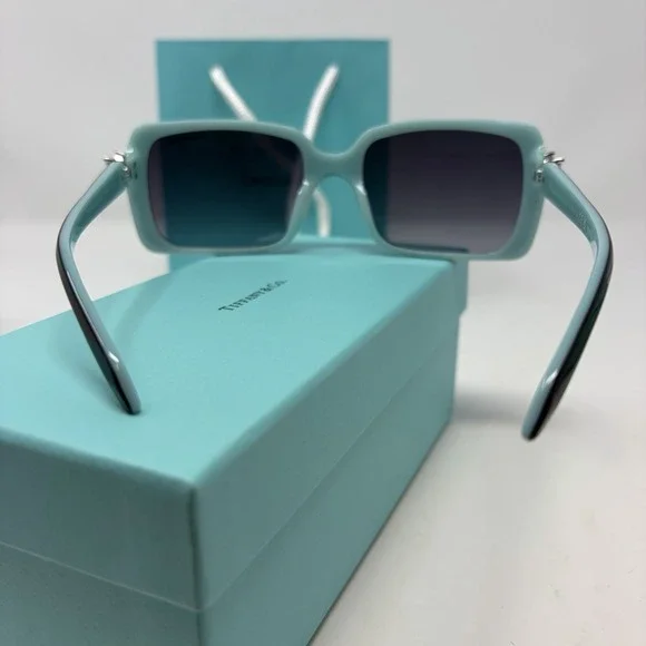 Tiffany & Co TF4047B Sunglasses Black Tiffany Blue BNWT Full  display picture 3